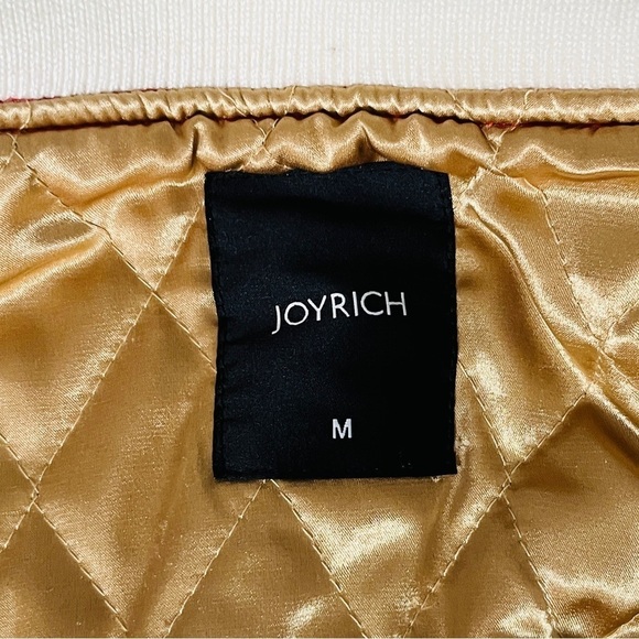 Joyrich Retro Y2K 90s Graffiti Wool Blend Varsity Letterman Red Bomber Jacket, M - Picture 9 of 16